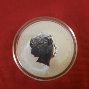 LIMITED MINTAGE OF 5000! 2013 PERTH MINT YEAR OF THE SNAKE 1OZ .999 SILVER ROUND